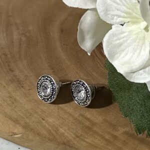 Large Clear stud earrings