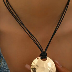 Hammered circle charm