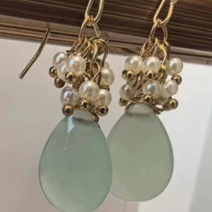 Light green with mini pearls