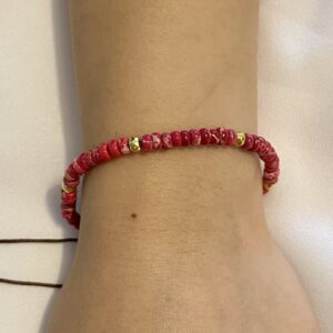 Red round beads