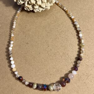 Handmade beige choker style