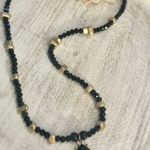 Handmade gold and black color with charm