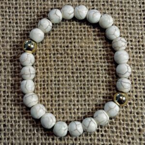 Handmade Off White patterned beads