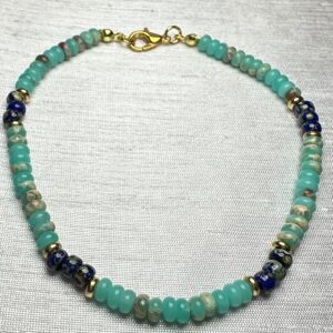 Green and Navy bracelet