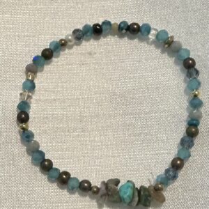 Handmade blue and bronze