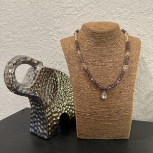 Handmade light purple necklace