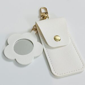 Lipstick and mirror keychain