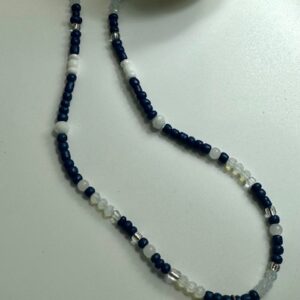 White and blue crystal tear drop