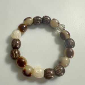 Brown and beige beads