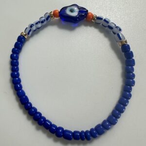 Royal blue and Orange with Hamsa Evil eye combo