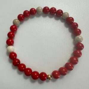 Red and beige bracelet