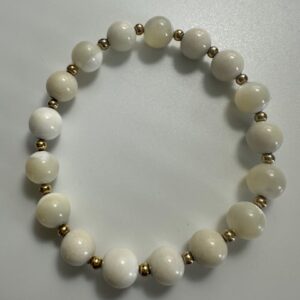 White and gold bracelet