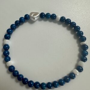 White and Blue with pearl