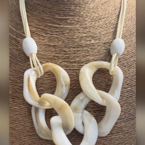 Beige and Off white statement piece