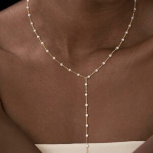 Pearl Lariat style necklace